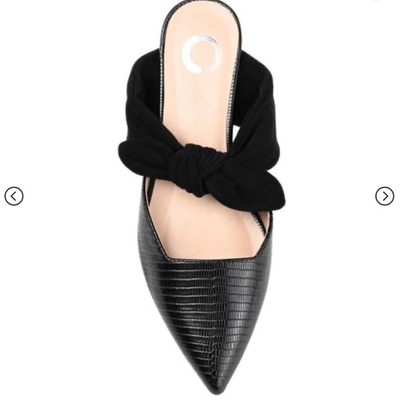 NWT Journee Collection black slip on pointed toe mules size 6 - Picture 5 of 10